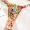 2-Piece Floral Lingerie Set Sheer Embroidery Underwear Intimates Versatile Underwire Push-up Bra Panty Set For Lady Girl