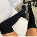 Women's oversized long boots European and American new knee high round toe boots Children's thick soled boots