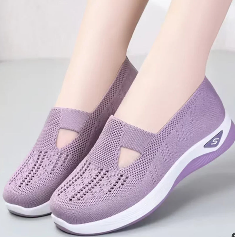 Summer New Comfort Casual Women's Shoes Fashion Soft Sole Breathable Hollow Out Flat Shoes for Women