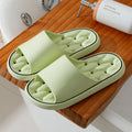 Quick Drying Bathroom Slippers Women Men Thick Platform Shower Shoes Non-Slip Drainage Hole Soft EVA Cloud Slides Couple Home