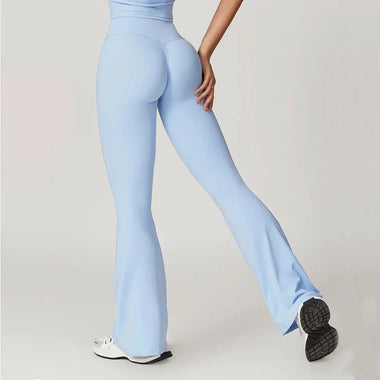 Women Yoga Pants Flared Pants Women Yoga Bell-bottoms Tight Lifting Dance High Waist Tights Sport Pants Gym Running Breathable Fitness Leggings