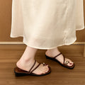 Fashionable Best Selling New Comfortable and Lightweight Women's Shoes Size 41 Summer Elegant Round Toe Casual Flat Slippers