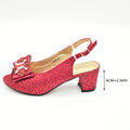 Party Women Shoe and Bag Nigerian Shoes and Bags To Match Shoe and Bag Set for Party in Women Italian Wedding Rhinestones Elegant Peep Toe Sandals