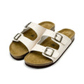 Unisex Cork Slides Arizona Style Contoured Footbed Arch Support Adjustable Buckle Anti-Slip Summer Casual Sandals for Women Men