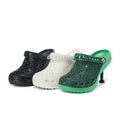 Handmade Diamond Inlaid Green Pumps High Heels Sandals Snake Shaped Slim Heels Pointed Sexy Women's Shoes Bride's Sandales