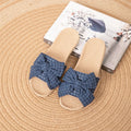 New Fabric Linen Slippers for Women, Perfect for Summer, Home Use, Couples, Indoor Soft-Soled, Non-Slip, Non-Slip Home Sandals.