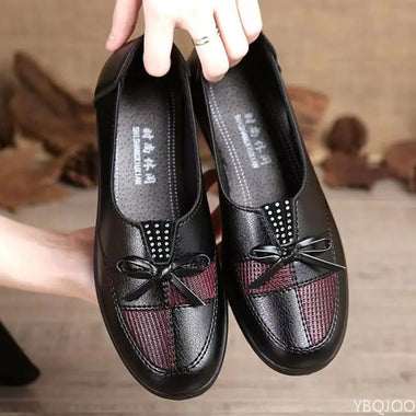 Women's Leather Flats Shoes Female Soft soled versatile shoes Classic Ladies Casual Leather Loafers Anti slip comfort flat Mujer