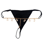 Custom Name Letter Thong for Women Panties Sexy Women's Low Waist Underwear Solid Comfort Female Underpants Lingerie Adjustable