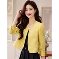 Pink Jacket Spring And Autumn 2026 New French High-End Short Outcoat for Women Blazer Yellow Suit Jackets Fashion Top Trench Coa