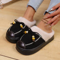 New Fashion Fluffy Platform Slippers for Women 2026 Winter Plush Warm Cotton Shoes Woman Comfort Non Slip Unisex Home Slippers