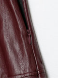 Ladies New Autumn Midi Skirt High Waist A Line PU Leather Long Skirts Women Elegant Fashion Solid Color Office Lady Skirt Female