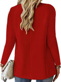 Office Women's Blazer Classic Long Sleeve Button Pocket Fashion Cardigan Commuting Simple White Coat for Female