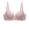 Ice Silk Bra For Women Sexy Seamless Bralettle Gather Push Up Lingerie Wireless One Piece AB Cup Adjust Straps Candy Color Bras