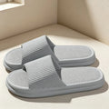 2025 Indoor Women Fashion Slippers Ladies Slant Striped Non-slip Flat Sandals Men Soft EVA Slides Summer Couples Cute Home Shoes