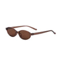 Fashion Small Frame Elliptical Sunglasses Women Colorful Lens Cat Eye Glasses Simple Design Sun Glasses UV400
