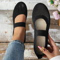 Women Flats Shoes Slip on Foldable Loafers for Women Square Toe Single Shoes Hollow Out Fashion Mom Casual Shoes for Ladies