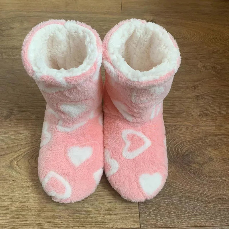 Winter Warm Home Slippers Non-slip Indoor Cotton Shoes Comfortable Plush Floor Boots Thickened Fluffy Slipper Sock for Women Men