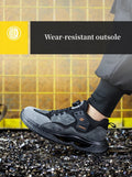 Safety Shoes Men Steel Toe Work Shoes Rotated Button Lightweight Indestructible Anti-smash Safety Boots Protective Work Sneakers