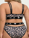 Women's Plus Size Lingerie Set, Tank bra，Camisole bra，Comfort Thin Non‑underwire Bra Set，