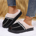New Fashion Fluffy Platform Slippers for Women 2026 Winter Plush Warm Cotton Shoes Woman Comfort Non Slip Unisex Home Slippers