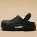 Women's Men's Slippers Summer Anti-Slip Couple Hollow Covered Toe Indoor Outdoor Casual Thick Bottom Sandals for Home Adults