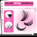 GROINNEYA Lashes Cluster Kit  DIY Lash Kit Natural & Effortless DIY Lashes Extensions for Beginners Easy to Apply Makeup