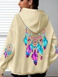 Women Sweatshirt Vintage Flower Print Harajuku Y2k Streetwear Casual Hoodies Sweatshirts Tops Hoodie Autumn Winter Unisex