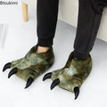 Winter Warm Soft Indoor Floor Slippers Couple Shoe Paw Funny Animal Christmas Monster Claw Plush Home Cotton Shoes for Men Women
