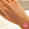 Jewelry Couple Party Bracelet CANNER 1PCS 925 Sterling Silver Ring Bracelet Jewelry for Women Chain Ring Bracelet Silver 925 Finger Bracelet Hand Chains