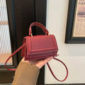 Vintage Versatile Shoulder Crossbody Bag Mini Size Solid Color Lady Handbag PU Leather Coin Purse for Women