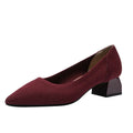 Square heel casual shoes for women, flying woven single shoes