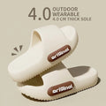 Unisex Thick Sole Slippers Women Men Soft EVA Cloud Cushion Indoor Outdoor Shoes Anti-Slip Bathroom Shower Slides Beach Sandal