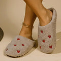 Women's Carpet Soft Bottom Mute Shoes Heart-Shaped Light Living Room Shoes Winter Indoor Comfortable Cute Silent Love Slippers