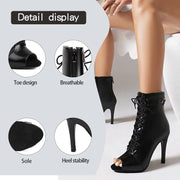 Women Shoes Dance DKZSYIM Woman Latin Dance Shoes Leather Party Tango Dance Booties for Women Salsa Dance Heels Ballroom Shoes Sexy Stilettos