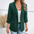 Blazer Women 2026 Casual Autumn Winter Fashion Solid-Color Versatile Pocket Long-Sleeved Suit Women Clothing
