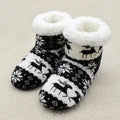 Home Slippers Boots Womens Winter Warm Indoor Christmas Elk Fur Contton Plush Anti Skid Non Slip Soft Deer Female Floor Shoes