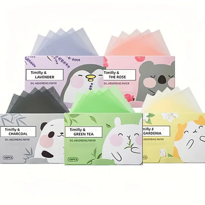 100pcs Fragrance Facial Oil Absorbing Paper Facial Absorbent Paper Face Oil Absorbing Sheets Makeup Tools Skin Care for Women
