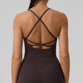 Women's Sports Hearuisavy Women's Fitness Yoga Tank Top Cross-Back Quick Dry Breathable Sports Vest Running Gym Workout Sleeveless Top Female