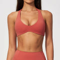Yoga Bra Workout Halter Tops Fitness Sports Bras Sexy Athletic Sport Underwear Women Shockproof Running Crop Top With Chest Pad