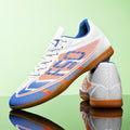 Low‑cut IC Indoor Flat Soccer Shoes, Light PU Upper, Flexible Rubber Flat Sole, Unisex Adult Five‑a‑side Training Shoes