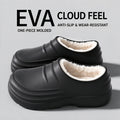 Winter Waterproof EVA Slippers Women Men Thick Sole Warm House Shoes Anti-Slip Plush Fuzzy Indoor Outdoor Cotton Footwear