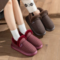 Cozy Fleece Indoor Slippers Men Women Anti-Slip Silent Thick Sole Soft Warm Cotton Shoes Autumn Winter Couple Home Footwear