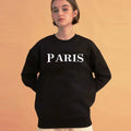 Ladies Hoodie Fashion O-neck Black Long Sleeve Pullover Girl Girl Student Sports Pullover Simple English Print Hoodie Tops