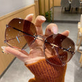Brand Design  Fashion New Polygonal Metal Sunglasses Retro Ladies Glasses Classic Trend Luxury Driving Travel Eyewear