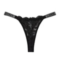 Lingerie Crystal Lace Flower Panties Cotton Crotch Low-waist Seamless Thong Underpants Embroidery Bikini Underwear Women Gifts