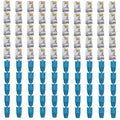 Boots RJ45 Strain Relief Cat6 Shielded RJ45 Pass Through Connectors with Strain Relief Boots Cat6 Ethernet Modular Plug Network Cable, Supports 10Gbps