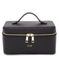 Makeup Bag Cosmetic Ladies Saffiano Split Leather Travel Toiletry Case Bag Portable Hanging Makeup Organizer Box Dopp Kit Cosmetic Bag For Women