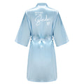 Party Wedding Bride Robe Wedding Party Team Bride Robe Kimono Satin Pajamas Bridesmaid Bathrobe With White Letters YE8171