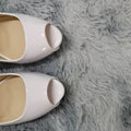 Women Pumps Fashion Sexy Open Toe 12cm Thin Heels Platform Super Patent Leather High Heels  Gladiator Party Dress Wedding Shoes