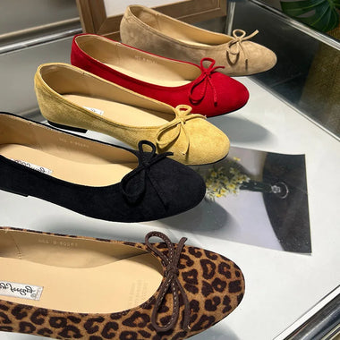 Fashion Butterfly-Knot Female Dress Soft Ladies Ballet Flats Shoes New Spring Autumn Round Toe Shallow Women Flats Slip On Shoes